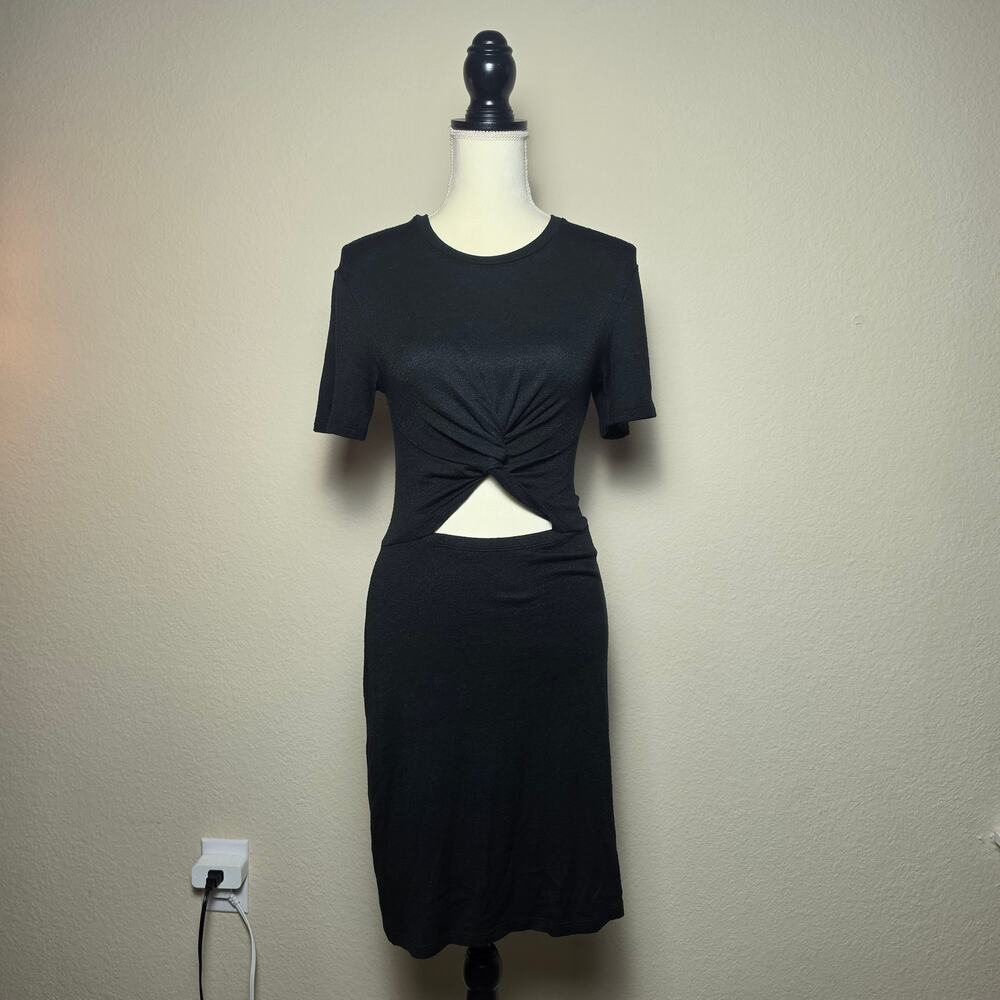 Wilfred Free Black Cutout Mini Dress Small